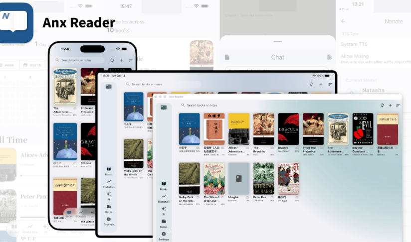 电子书神器！Anx Reader 让阅读爽到飞起，AI 加持 + 全格式 + 全平台同步