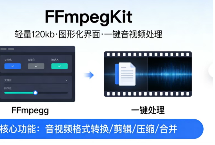 FFmpeg 图形化界面来了，一键搞定所有音视频处理  大小只有120k